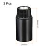 PATIKIL E14 Bulb Holder Light Socket, 3 Pack Thread LED Bulb Lamp Holder for Pendant Lights, Black