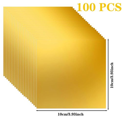 Candy Foil Wrappers Chocolate Candy Wrappers Gold Chocolate Wrapping Paper Sheet Square Candy Wrapping Papers Gold Aluminum Foil Paper Diy Candies Wrapping Packing Chocolate Bar Wrappers 100 PCS