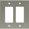 Franklin Brass 64927 Concave 2-Gang Double Decorator / Rocker / GFCI Device Wall Switch Plate Cover, Satin Nickel