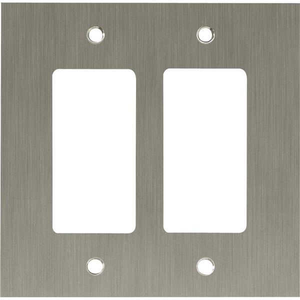 Franklin Brass 64927 Concave 2-Gang Double Decorator / Rocker / GFCI Device Wall Switch Plate Cover, Satin Nickel