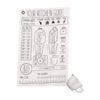 Mud Pie Measuring Towel Set, cup 3 1/2" x 6 1/2", Clear
