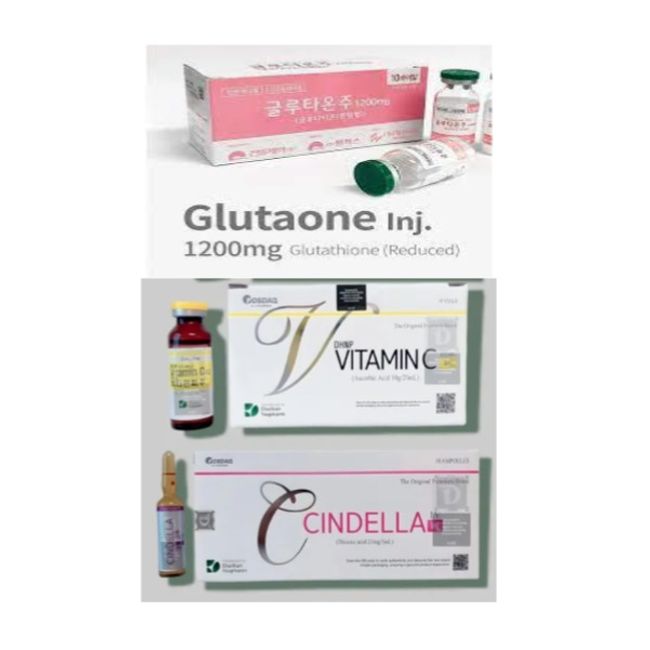 CINDELLA-GLUTATHIONE WHITENING SET X 30 VIALS ( FULL SET ) - USA SELLER