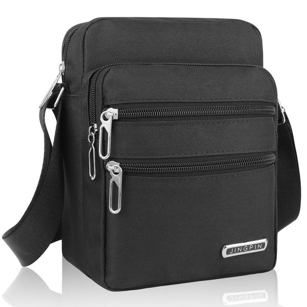 Men's Shoulder Bag Crossbody Bag Business Messenger Bag Multi Pockets Casual Chest Sling Bag with Zipper and Adjustable Strap for Working Shopping Business Travel Daily