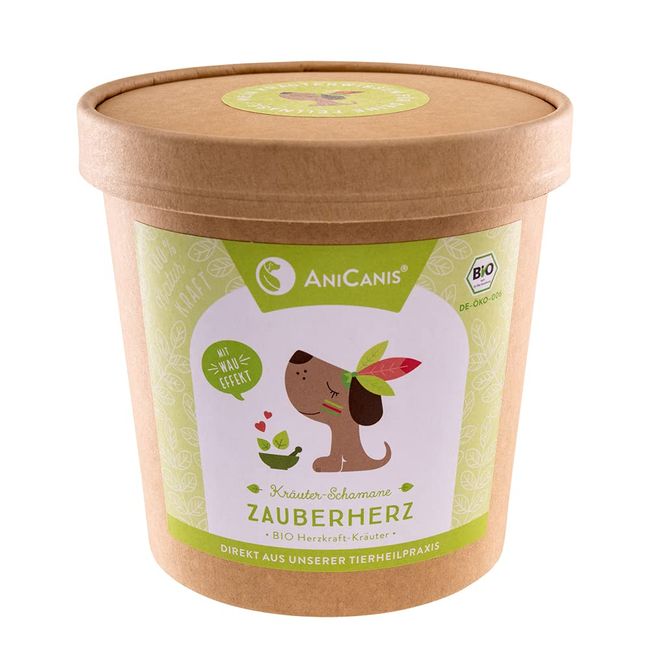 AniCanis Bio Kräutermix Zauberherz für Hunde - Kräuter vom Tierheilpraktiker - Herz, Kreislauf & Vitalität - Futterzusatz - 100g