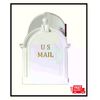 Ambrose White Post Mount Mailbox Large Plastic Residential Home Mail Box