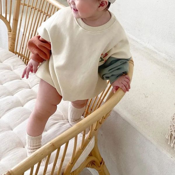 Baby Color blocking Sleeve Design Long Sleeve Bodysuit - 66 (3-6M) / Green