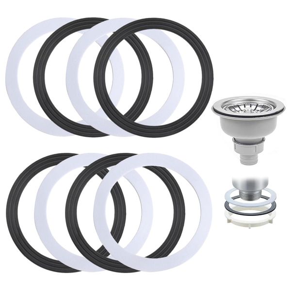 4 Set 110 mm Rubber O Rings Seal Washer Bath Plug Seal for Kitchen Bathroom Valve and Sink Basket Strainer Waste Sink Plug Rubber Seal
