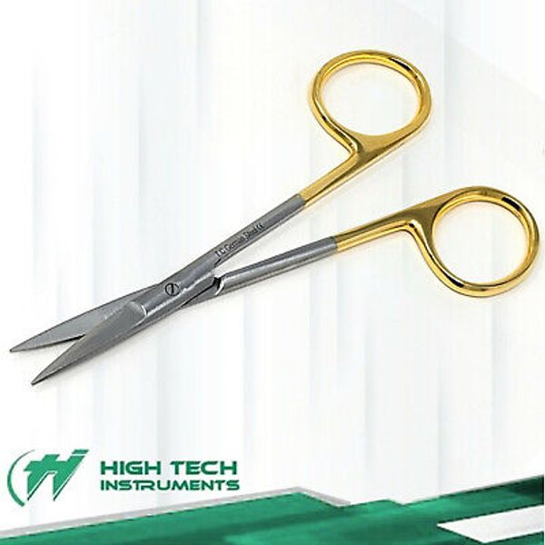 NEW Premium GERMAN TC Iris Scissors 4.5" Straight Surgical Dental Instruments