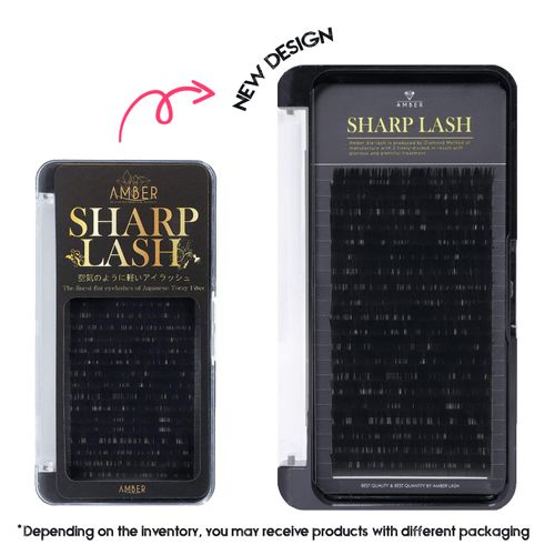 Sharp Lash Premium Toray by Amber Lash, 20 Rows of Flat Split Lashes with Various Thicknesses and Lengthes for Professional Eyelash Extension - C Curl (0.20mm Thickness, MIX 13-18mm)