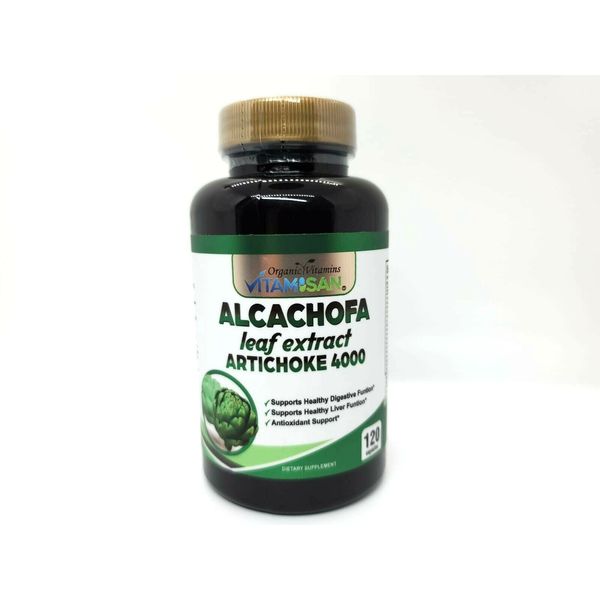 Artichoke 4000 mg Capsules, Leaf Extract, Capsulas  Extracto de Hoja Alcachofa