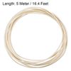 sourcing map Insulation Braid Sleeving, 16.4Ft-2mm High Temp Fiberglass Sleeve White