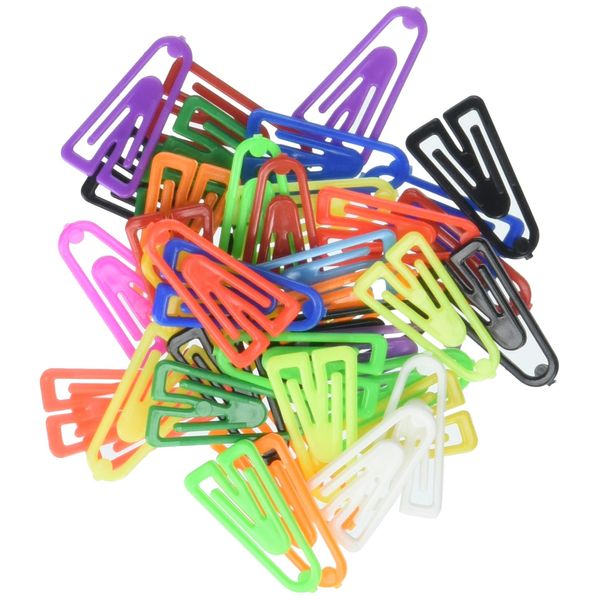 Baumgartens Plastic Paper Clips, Small, 1000/Box, Assorted (BAULP0200)