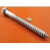 Galvanized Hex Head Lag Screw  3/4 Threads x 7.00" Length, 3 pcs