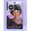 Magic Collection Satin Sleep Cap No. 2191, Black