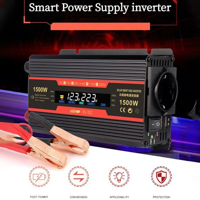 Car Inverter 12v 220v Power 500w/1500w/2000w Converter 2 USB Eu Socket  Webasto 1