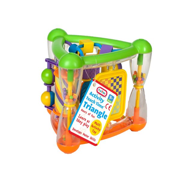 Fun Time Activity Teach Time Triangle Educational Toy, Multi-Activity Motor Skills Development, Ages 9+
