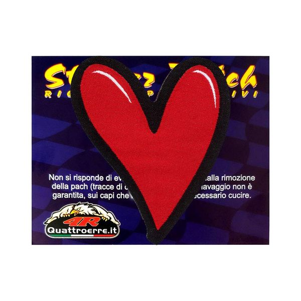 Quattroerre Sticker Patch Heart For Fabrics, 6.3 x 5.2 cm