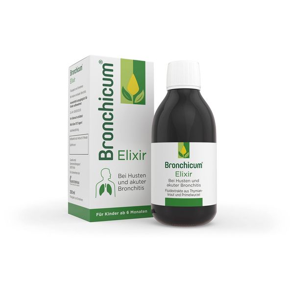 Bronchicum Elixir | Hustensaft mit Thymian & Primel bei akuter Bronchitis und Husten | Schleimlösender und beruhigender Erkältungssaft | geeignet für Säuglinge ab 6 Monaten | 250 ml