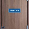Standard ENTRANCE Door/Wall Sign - Black - Small (2 Pack)
