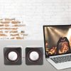 Hakeeta Mini Wired Speaker, 3.5mm Jack,USB port, for PC Computer, MP3, MP4, laptop(Black)