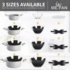 ME.FAN Pot and Pan Protectors, 6 Set (7.9" 11.8" 15"), Felt Cookware, Kitchenware Separators Protector for Stacking to Avoid Scratching Pure Black