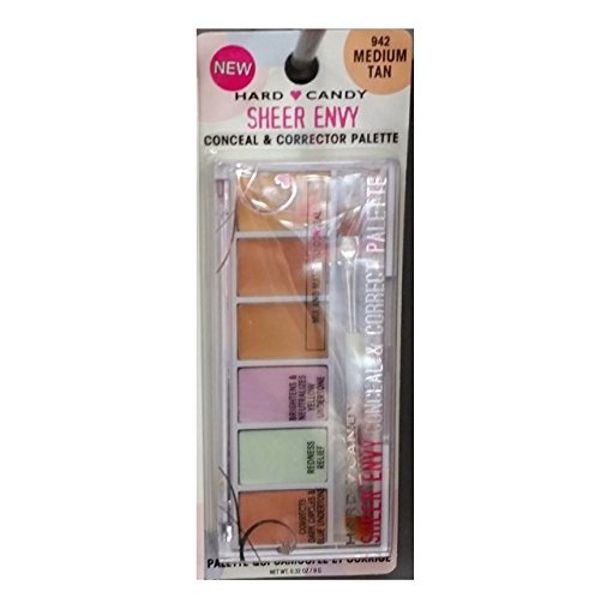 Hard Candy Sheer Envy Conceal & Corrector Palette, 942 Medium Tan