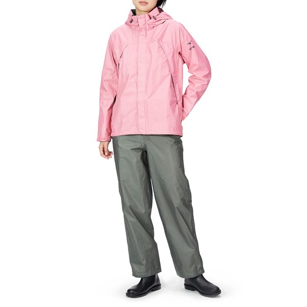 Mizuno A2JG4C01 Bergtech EX Storm Saver V Women's Rain Wear, Top / Bottom Rain Suit, Waterproof up to 100 Washes, Water Pressure Resistance: Approx. 30,000 mm or more, Breathable, Pink