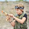 Commando Toy Play Set 5 Piece Military Toys for Kids Cowboy Sheriff Blaster with Holster and Adjustable Belt, Role Play Dress Up Halloween Costume Accessories
