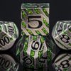 Maywin Stripe Metal Dice Set D&D,7PCS Solid Metal Glitter Dice with Gift Box,RPG Polyhedral Dice Set for DND Table Game