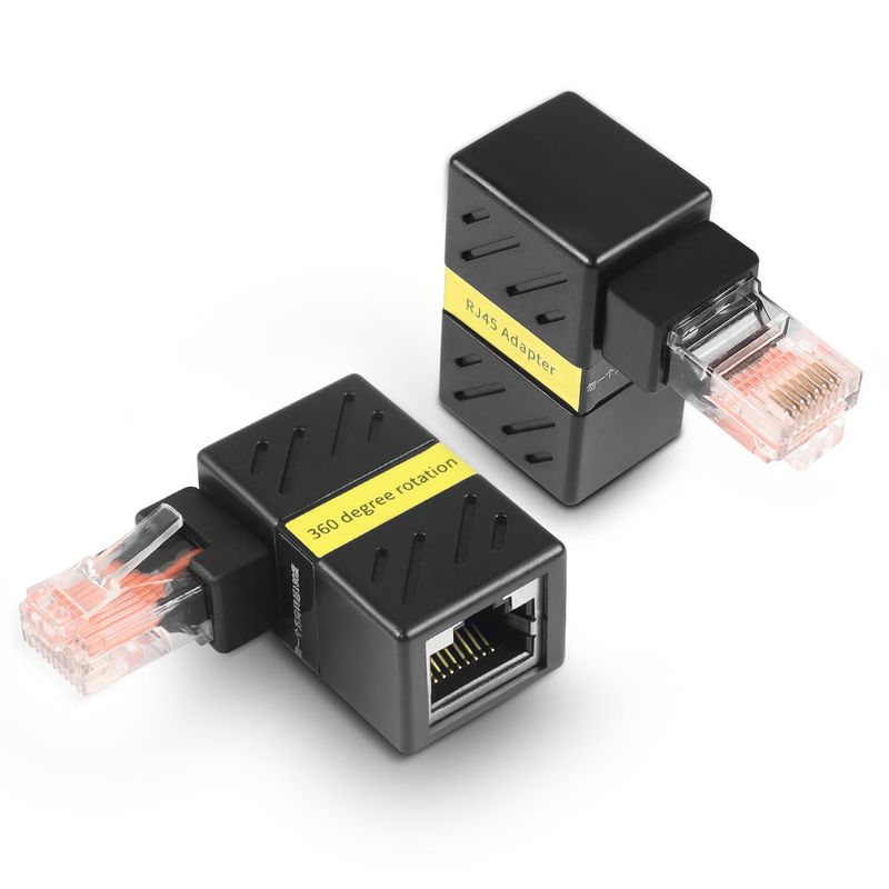 HATMINI 360 Degree Ethernet Adapter Gigabit 90 Degree Angle Network LAN ...