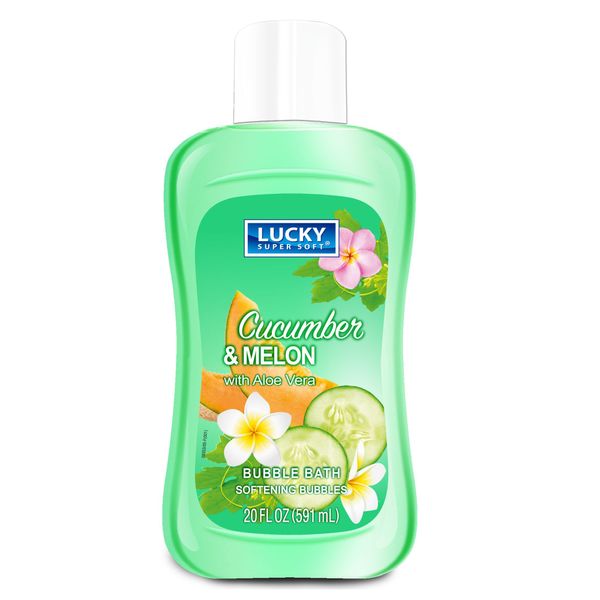 Lucky Super Soft Bubble Bath, Cucumber & Aloe Vera, 20 Ounce