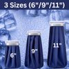 Generic 4-Pack Reusable Ice Cold Pack, Hot & Cold Therapy Bags, 3 Sizes (6"/9"/11"), Dark Blue