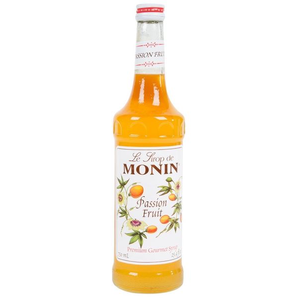 Monin - Passion Fruit Syrup, Sweet Tropical Flavors, Great for Teas, Sodas, & Cocktails, Natural Flavors, No Artificial Sweeteners or Ingredients, Gluten-Free, Vegan, Non-GMO, Clean Label (750ml)