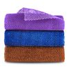 AWAVM 3PCS African Mesh Bath Sponge, Body Foaming Shower Towel, Shower Exfoliating Sponge Strap, Unisex (Purple, Blue, Coffee)