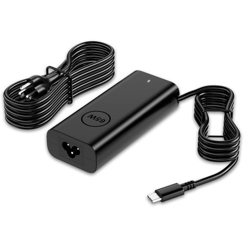 Replacement for Dell Laptop Charger USB C 65W 45 Watt - Slim AC Adapter for Dell Latitude 5420 Charger 5540 5520 7420 5440, XPS 13 Chromebook 3100 Computer Type C Fast Charging Long Power Cord 11ft