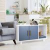 Multi-function Cat House Hidden Litter Box Enclosure w/Pad Organizer Cabinets