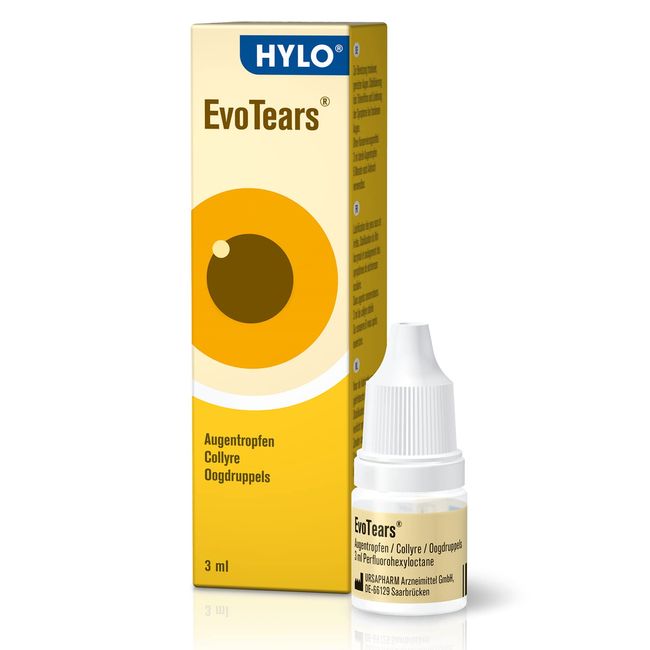 EvoTears® Augentropfen für trockene Augen - Einzigartig aufgrund Perfluorhexyloctan und Wasserfreiheit, 3ml