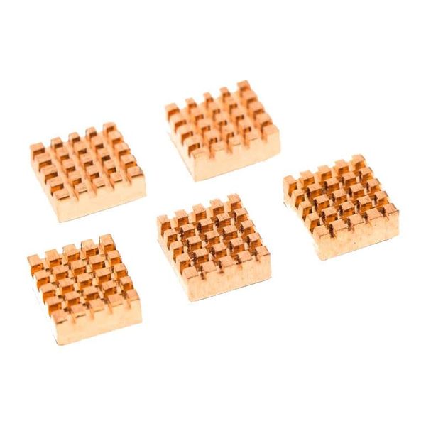 Pure Copper HEATSINK Pack X 5, Other Embedded Development Accessories, Qty.1 | FIT0506