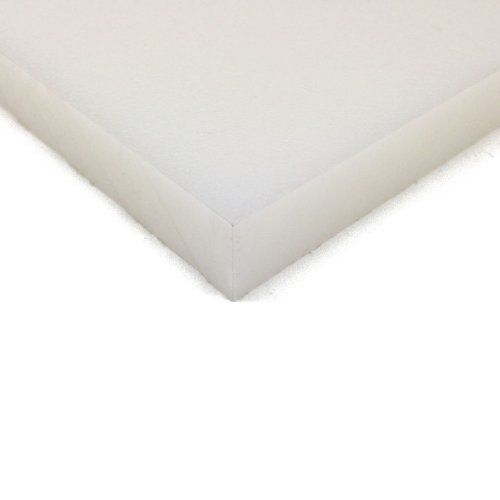 Cutting Board Sheet, Food Grade HDPE, Natural (White), 1/2" (0.5") Thick, 18" W x 18" L