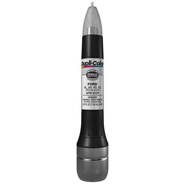 Dupli-Color AFM0229 Ford Oxford White (9L, A9, YO, YZ) All-in-1 Touch-Up Paint