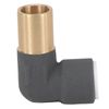 Radiator Valve Reducer Elbow Compression 15mm x 10mm Push Fit Anthracite