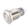 sourcing map Latching Metal Push Button Switch Flat Head 16mm Mounting 2NC 2NO 2COM AC 250V 3A