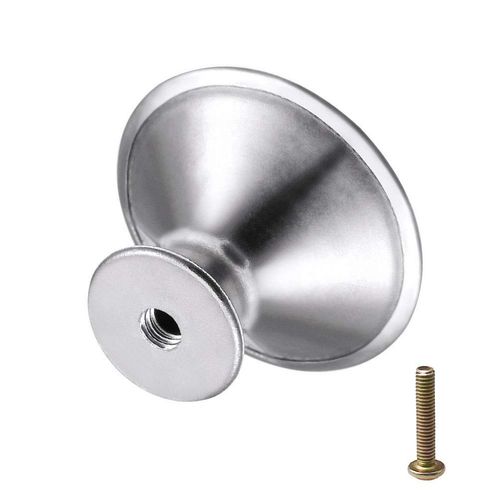 4 Pack Cabinet Door Knobs, 25mm Round Drawer Wardrobe Handles Cabinet Knobs Metal Pull Handle Chrome Stainless Steel for Cabinet Drawer Cupboard Wardrobe Furniture