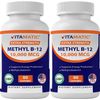 2-PackVitamatic Methyl B12 (Methylcobalamin) 10,000 mcg- 60 Lozenges