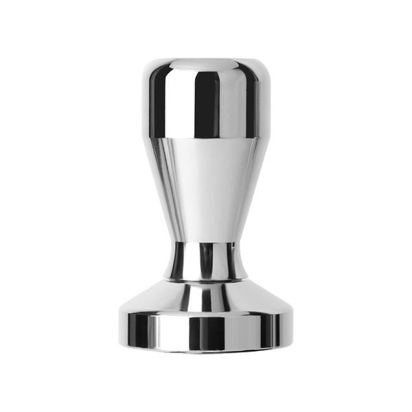 Coffee Tamper, Stainless Steel Espresso Coffee Bean Press Base Espresso Tamper 51mm Tool (Silver)