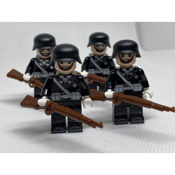 4 German Wehrmacht Infantry World War 2 Identical Pack Custom Brick Toy Figures