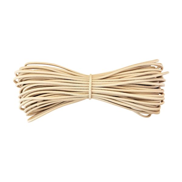 Round Elastic Cord - 2 mm Diameter - Cream/Beige - 10 metres