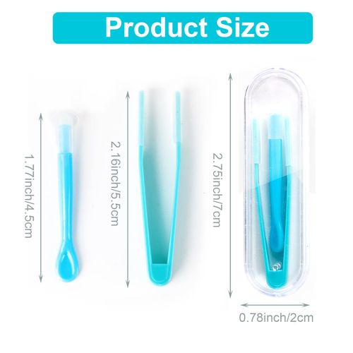 AWAVM 10 Contact Lens Tweezers Sucker Stick Set Contact Lens Case Special Tweezers Set Contact Lens Makeup Remover Tweezers Sucker Stick Set
