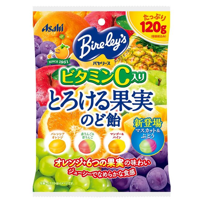 アサヒグループ食品 バヤリースとろける果実のど飴 120g×6袋