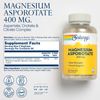 Solaray Magnesium Asporotate Supplement, 180 Count